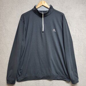 Rhoback Pullover Mens XL Gray 1/4 Zip Stretch Performance Golf Mock Neck Casual
